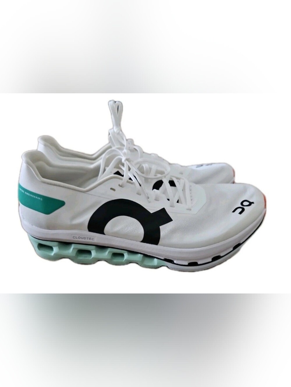 On Cloudboom Echo White Mint Running Shoes Womens 10.5 Carbon Plate NWOT - Picture 8 of 13
